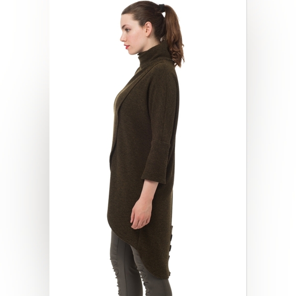 Joseph Ribkoff Textured Tunic Dark Green - Picture 4 of 12